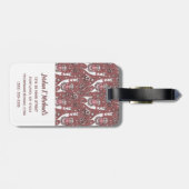 Jouw naam toevoegen | Funny Llamas Pattern Bagagelabel (Achterkant horizontaal)