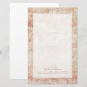 Jouw naam toevoegen | Garnet Weft Briefpapier (Voorkant / Achterkant)