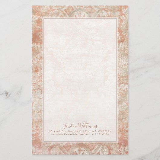 Jouw naam toevoegen | Garnet Weft Briefpapier (Voorkant)