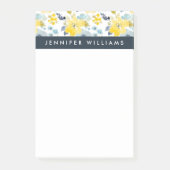 Jouw naam toevoegen | Geel en blauw Waterverf Post-it® Notes (Voorkant)