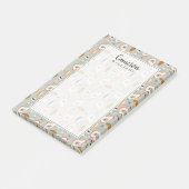 Jouw naam toevoegen | Geometrisch Blauwgroen en bl Post-it® Notes (Schuin)