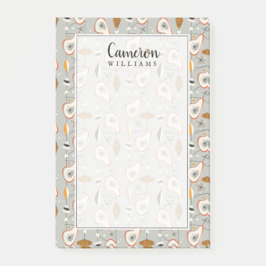 Jouw naam toevoegen | Geometrisch Blauwgroen en bl Post-it® Notes (Voorkant)