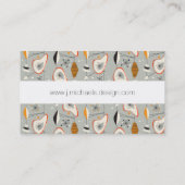 Jouw naam toevoegen | Geometrisch Blauwgroen en bl Visitekaartje (Achterkant)