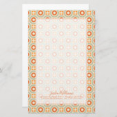 Jouw naam toevoegen | geometrisch cirkelpatroon briefpapier (Voorkant / Achterkant)