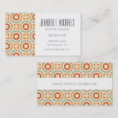 Jouw naam toevoegen |  geometrisch cirkelpatroon visitekaartje (Voorkant / Achterkant)