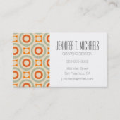 Jouw naam toevoegen |  geometrisch cirkelpatroon visitekaartje (Voorkant)