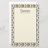 Jouw naam toevoegen | Geometrisch Florentijn Briefpapier (Voorkant / Achterkant)