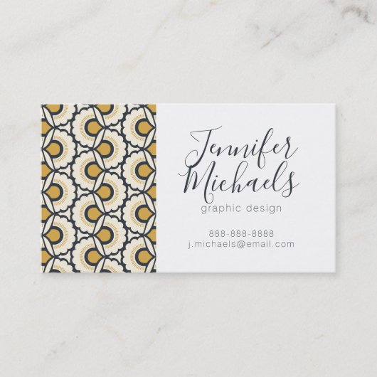 Jouw naam toevoegen | Geometrisch Florentijn Visitekaartje (Voorkant)