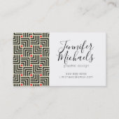 Jouw naam toevoegen | Geometrisch lijnpatroon Visitekaartje (Voorkant)