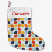 Jouw naam toevoegen | geometrisch patroon kleine kerstsok (Voorkant)