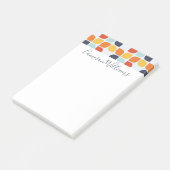 Jouw naam toevoegen |  geometrisch patroon post-it® notes (Schuin)