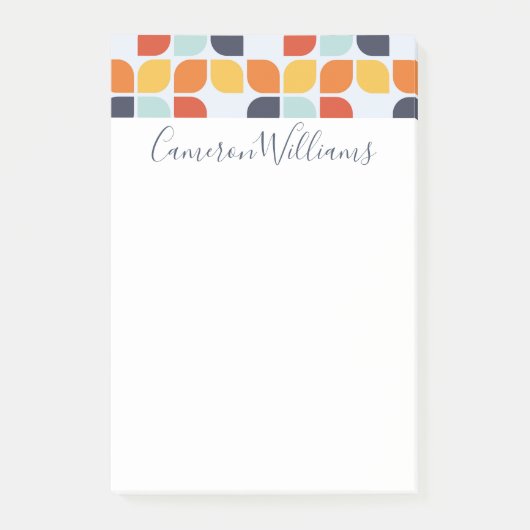 Jouw naam toevoegen |  geometrisch patroon post-it® notes (Voorkant)