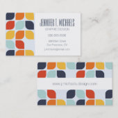Jouw naam toevoegen |  geometrisch patroon visitekaartje (Voorkant / Achterkant)