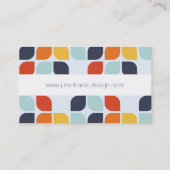 Jouw naam toevoegen |  geometrisch patroon visitekaartje (Achterkant)