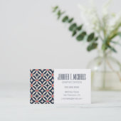 Jouw naam toevoegen | Geometrisch Star-patroon Visitekaartje (Staand voorkant)