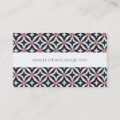 Jouw naam toevoegen | Geometrisch Star-patroon Visitekaartje (Achterkant)