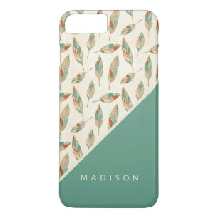 Jouw naam toevoegen Geometrisch verlooppatroon iPhone 8/7 Plus Hoesje