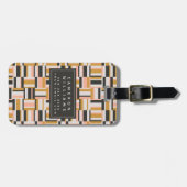 Jouw naam toevoegen | Geometrisch vormpatroon Bagagelabel (Voorkant horizontaal)