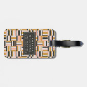 Jouw naam toevoegen | Geometrisch vormpatroon Bagagelabel (Achterkant horizontaal)