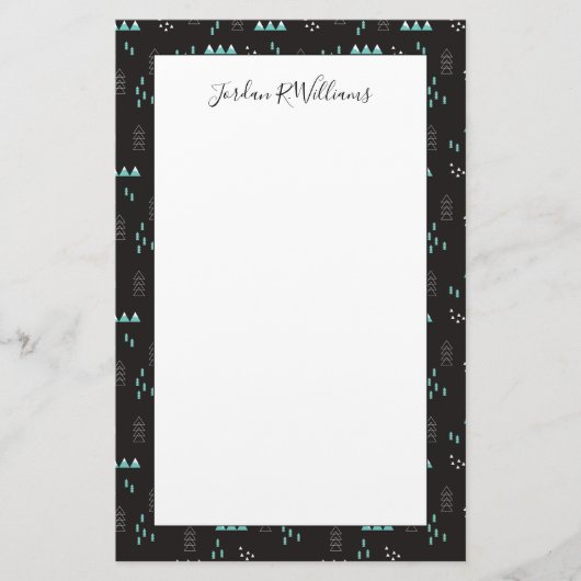 Jouw naam toevoegen | Geometrische afmetingen van  Briefpapier (Voorkant)