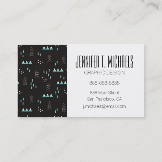 Jouw naam toevoegen | Geometrische afmetingen van  Visitekaartje (Voorkant)