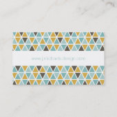 Jouw naam toevoegen | Geometrische driehoekspatroo Visitekaartje (Achterkant)