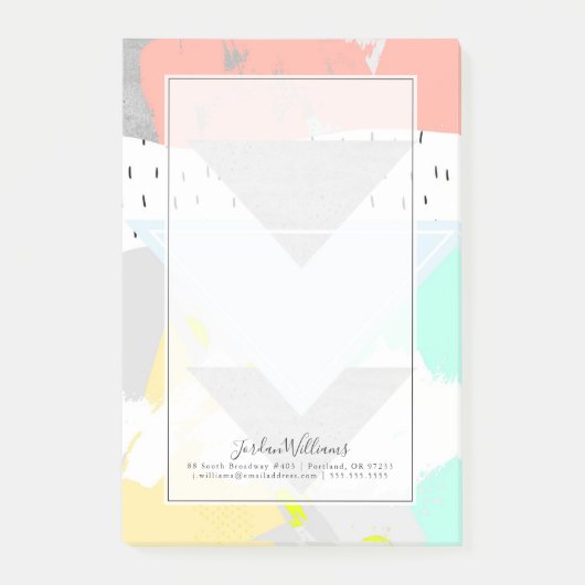 Jouw naam toevoegen | Geometrische kunstdrukken Post-it® Notes (Voorkant)