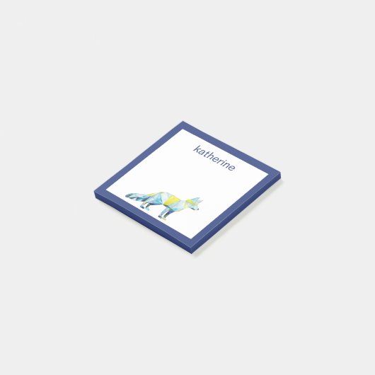 Jouw naam toevoegen | Geometrische vossendieren Post-it® Notes