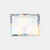 Jouw naam toevoegen | Geometrische Waterverven Post-it® Notes (Voorkant)
