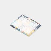 Jouw naam toevoegen | Geometrische Waterverven Post-it® Notes (Schuin)