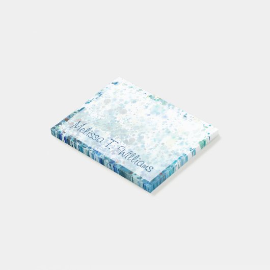 Jouw naam toevoegen | Gespikkeld Zee I Post-it® Notes (Schuin)