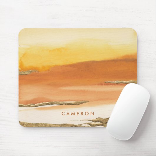 Jouw naam toevoegen | Gilded Amber Muismat (Met muis)