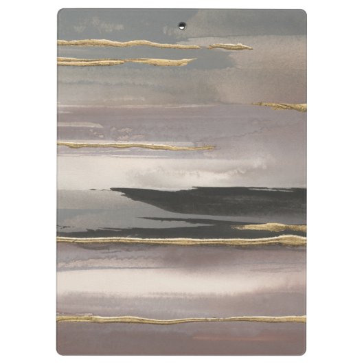 Jouw naam toevoegen | Gilded Morning Fog II Gold Klembord (Achterkant)