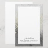 Jouw naam toevoegen | Glitter Swirl Briefpapier (Voorkant / Achterkant)