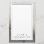 Jouw naam toevoegen | Glitter Swirl Briefpapier (Voorkant)