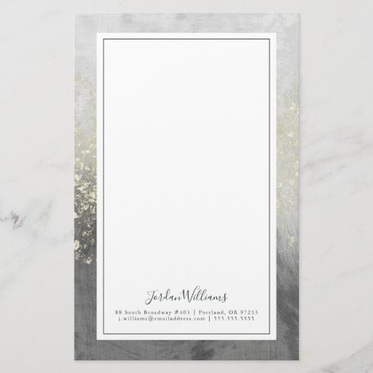 Jouw naam toevoegen | Glitter Swirl Briefpapier (Voorkant)