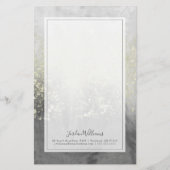 Jouw naam toevoegen | Glitter Swirl Briefpapier (Voorkant)