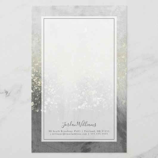 Jouw naam toevoegen | Glitter Swirl Briefpapier (Voorkant)