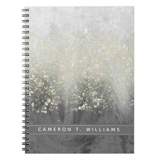 Jouw naam toevoegen | Glitter Swirl Notitieboek (Voorkant)