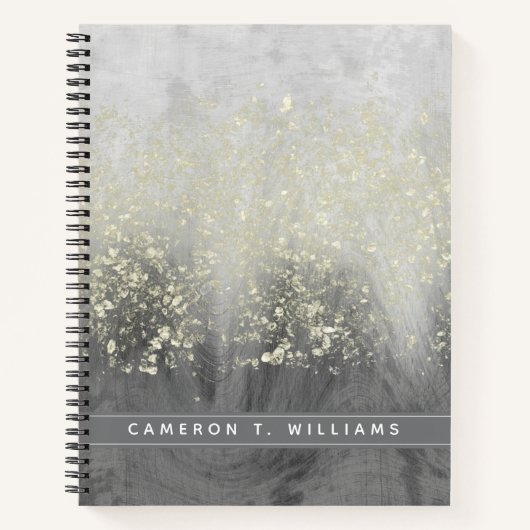 Jouw naam toevoegen | Glitter Swirl Notitieboek (Voorkant)