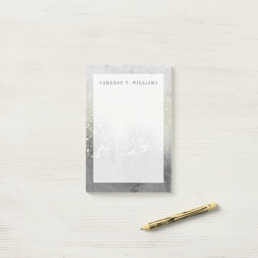 Jouw naam toevoegen | Glitter Swirl Post-it® Notes (Op bureau)