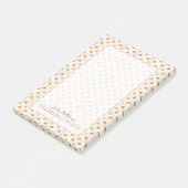Jouw naam toevoegen | Gold Art Deco Pattern Post-it® Notes (Schuin)