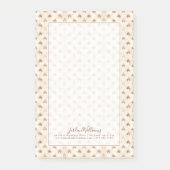Jouw naam toevoegen | Gold Art Deco Pattern Post-it® Notes (Voorkant)