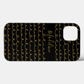 Jouw naam toevoegen | Gold Doodle Pattern Case-Mate iPhone Case (Achterkant (horizontaal))