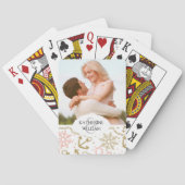 Jouw naam toevoegen | Golden Anchor Pattern Speelkaarten (Achterkant)