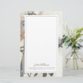 Jouw naam toevoegen | Golden Blush Briefpapier (Staand voorkant)