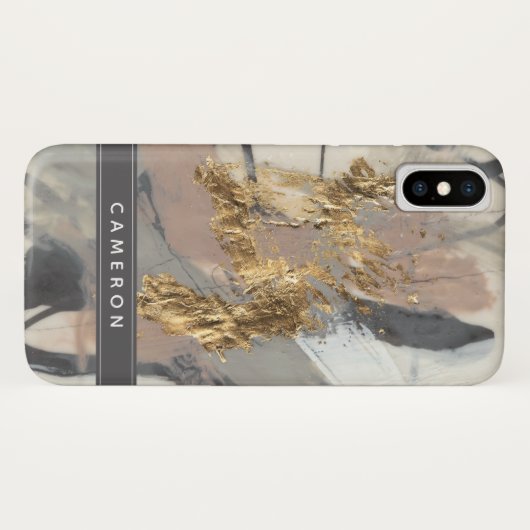 Jouw naam toevoegen | Golden Blush Case-Mate iPhone Case (Achterkant (horizontaal))