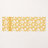 Jouw naam toevoegen | Golden Flower Pattern Yogamat (Voorkant (horizontaal))