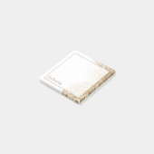Jouw naam toevoegen | Goud tropisch dennappel Post-it® Notes (Schuin)