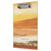 Jouw naam toevoegen | Goudamber I Ver. 2 Abstracte Klembord (Links)